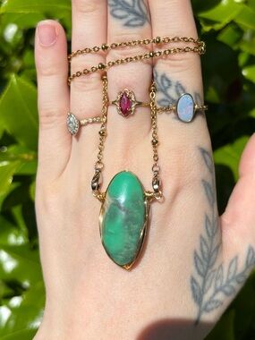 Chrysoprase interchangeable necklace